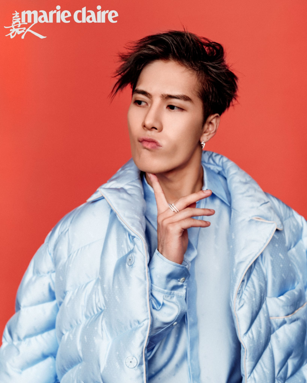 Jackson Wang drips with charm in photos for Marie Claire China