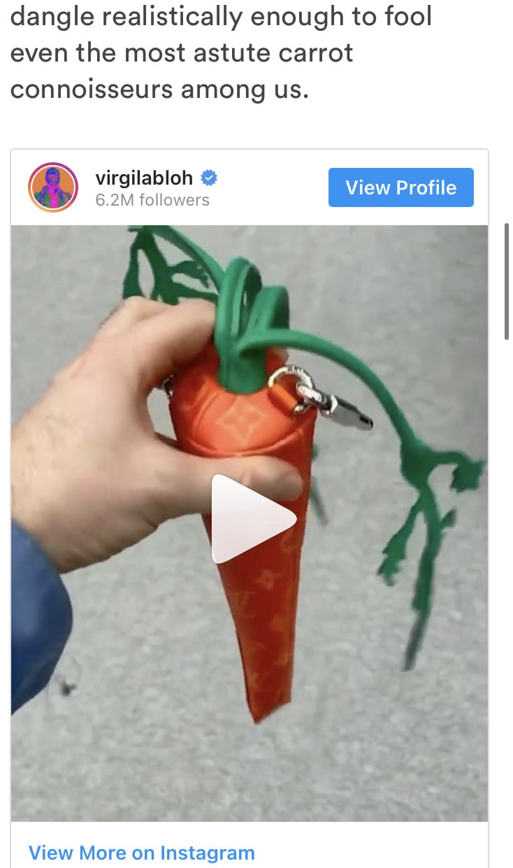 Louis Vuitton allowed the sales for BTS' Jin carrot pouch due to