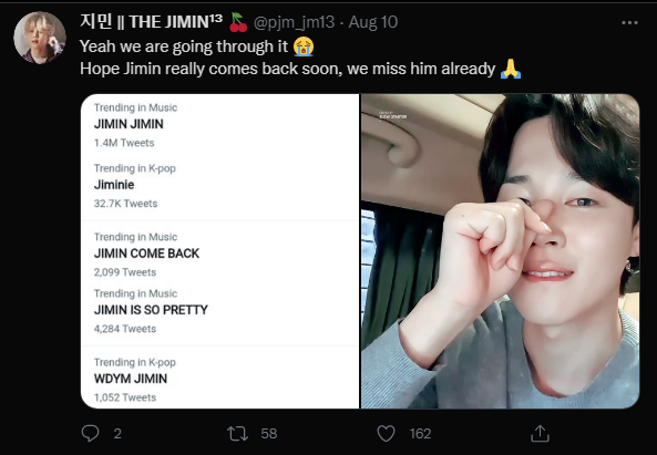 BTS's Jimin finally visits fans on VLIVE, and trends in all 24 ...