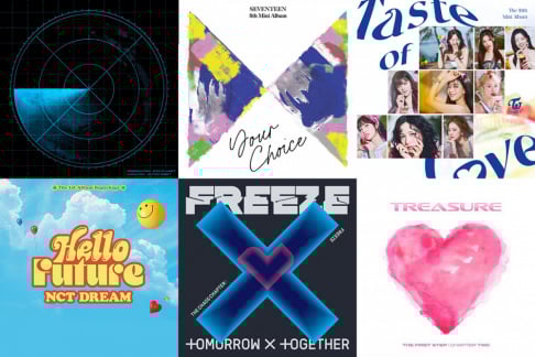 BLACKPINK, EXO-K, IU, MONSTA X, NCT Dream, Seventeen, Stray Kids, TREASURE, TWICE, TXT
