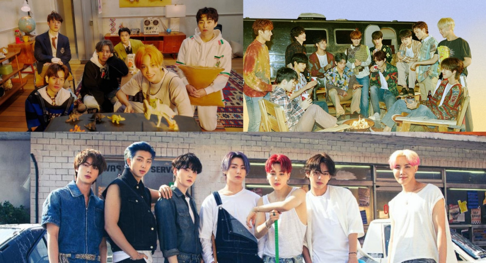 Топ-10 самых прослушиваемых мужских K-Pop групп за август