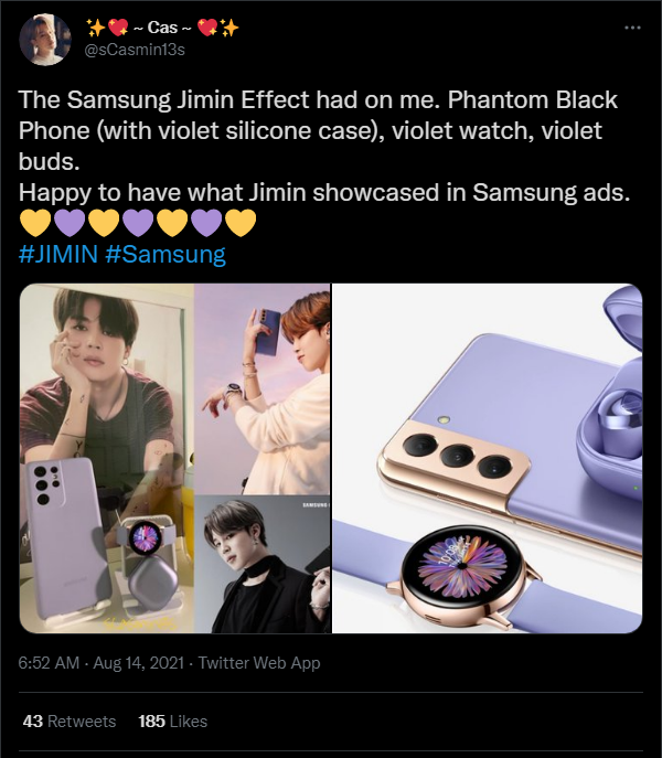 The power and impact of BTS's Jimin as a brand ambassador: Cases of  Samsung, Louis Vuitton, FILA, and Lorina