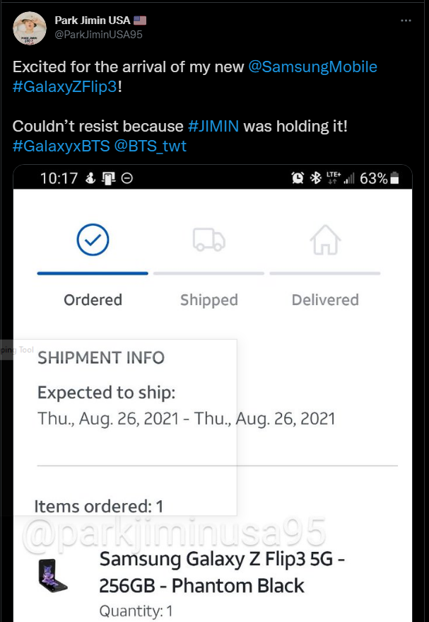 X \ Park Jimin USA 🇺🇸 على X: 'BRAND KING' BTS Jimin is demonstrating his  mythical brand power as he causes a sales surge in @SamsungMobile  #GalaxyZFlip3 with SNS posts proving sales