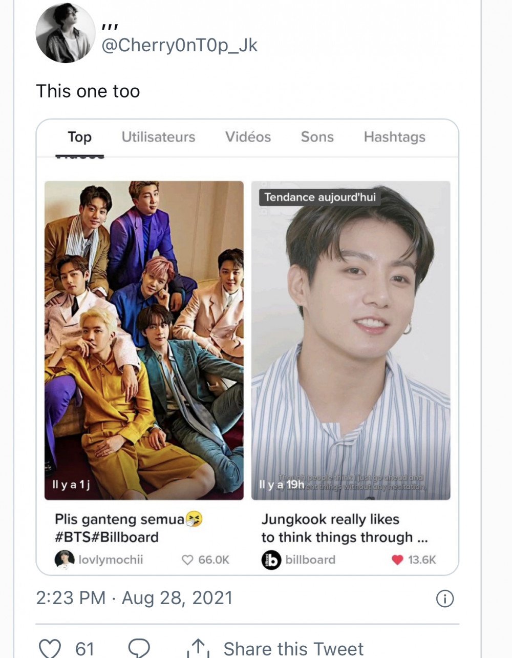 Харизма и обаяние: закулисное видео Чонгука из BTS для Billboard попало в тренды TikTok