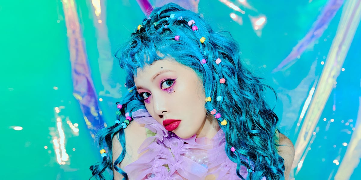 Hyuna Is An Eccentric Blue Haired Princess In Her Individual 1 1 1 Teaser Images Allkpop