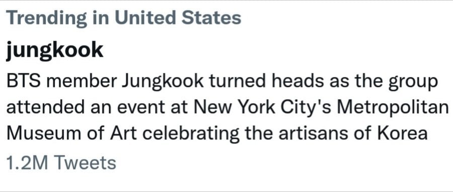 Golden Times on X: Jungkook went viral after showing his outfit at Metropolitan  Museum of Art, trending in the US with over 1M tweets. The pants that  glorify his figure are Damier