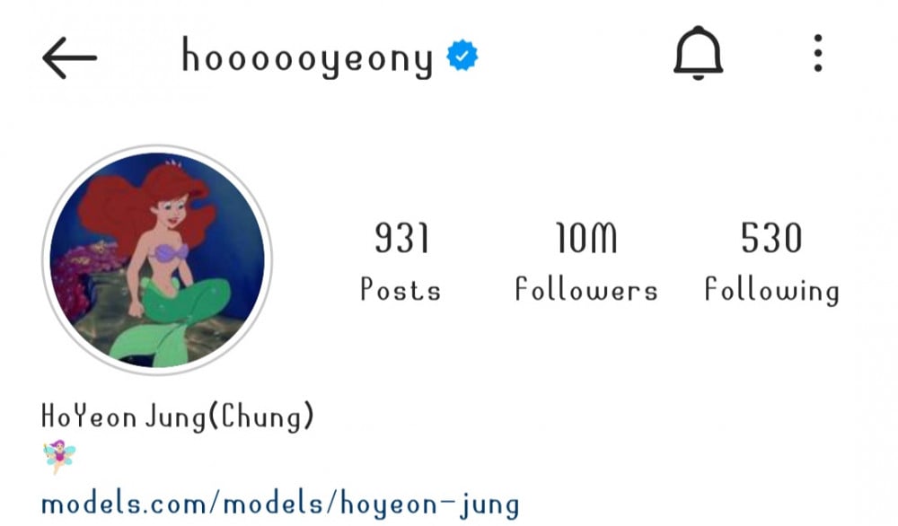 Jung ho yeon instagram