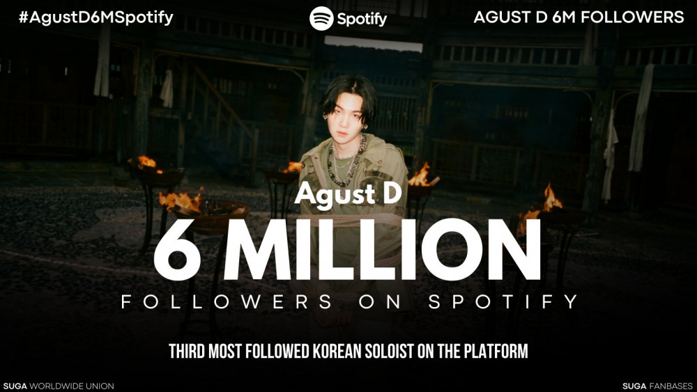 Agust D's D-2 becomes the first album by a Korean soloist in history to  surpass 600 million streams on Spotify