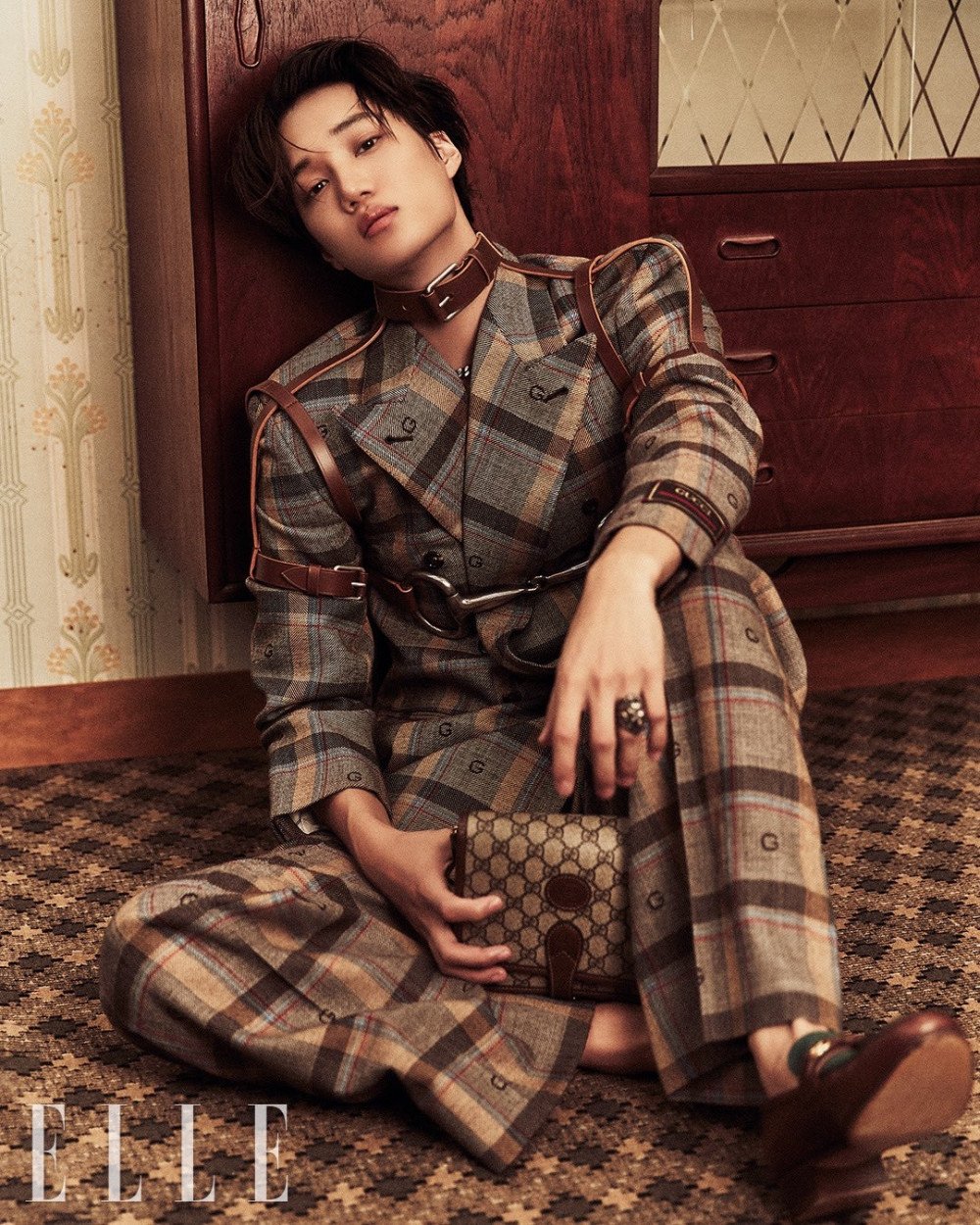 K-pop star KAI Models Key Looks from GUCCI ARIA Collection