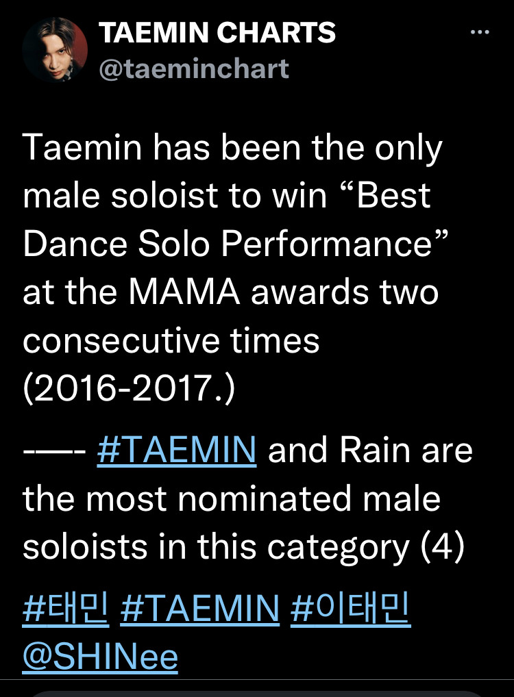 Тэмин SHINee в тренде Twitter после объявления номинантов 2021 MAMA (Mnet Asian Music Awards)