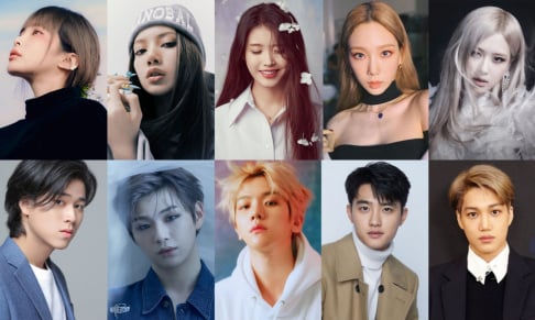 BLACKPINK, Rosé, Lisa, Baekhyun, Doh Kyung Soo (D.O.), Kai, Taeyeon, Heize, IU, Kang Daniel