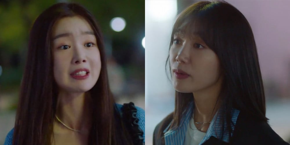 A scene from drama 'Work Later, Drink Now' of Sunhwa & A Pink's Eunji  cursing each other out is going viral | allkpop