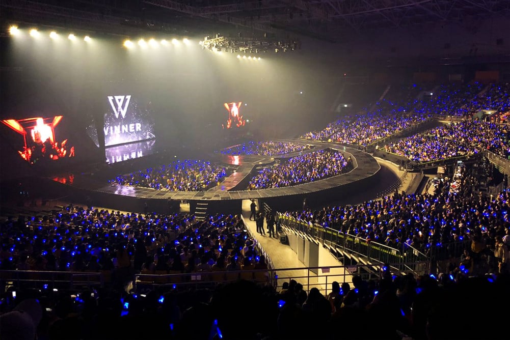 A concert inside KSPO Dome.