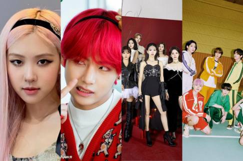 BLACKPINK, Rosé, BTS, V, TWICE