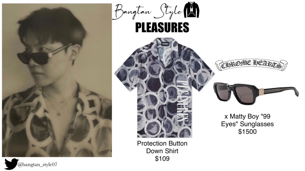 Bangtan Style⁷ (slow) on X: Weverse Post 210713 Hobi wears HUMAN MADE Duck  Pattern Aloha Shirt ($268) & LOUIS VUITTON Silver Lockit Necklace  ($730). #JHOPE #BTS @BTS_twt  / X