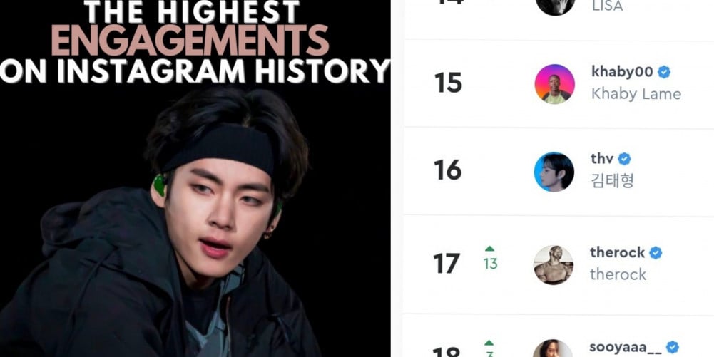 Bts S V Marked The Highest Debut For A Korean Act In The List Of Top 1000 Instagram Influencers He Has The Highest Engagement In Instagram History Allkpop