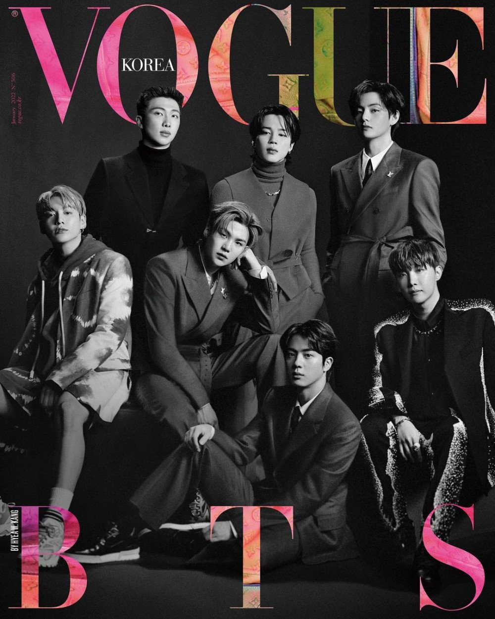 Jin in Vogue and GQ Korea x Louis Vuitton Photoshoot 