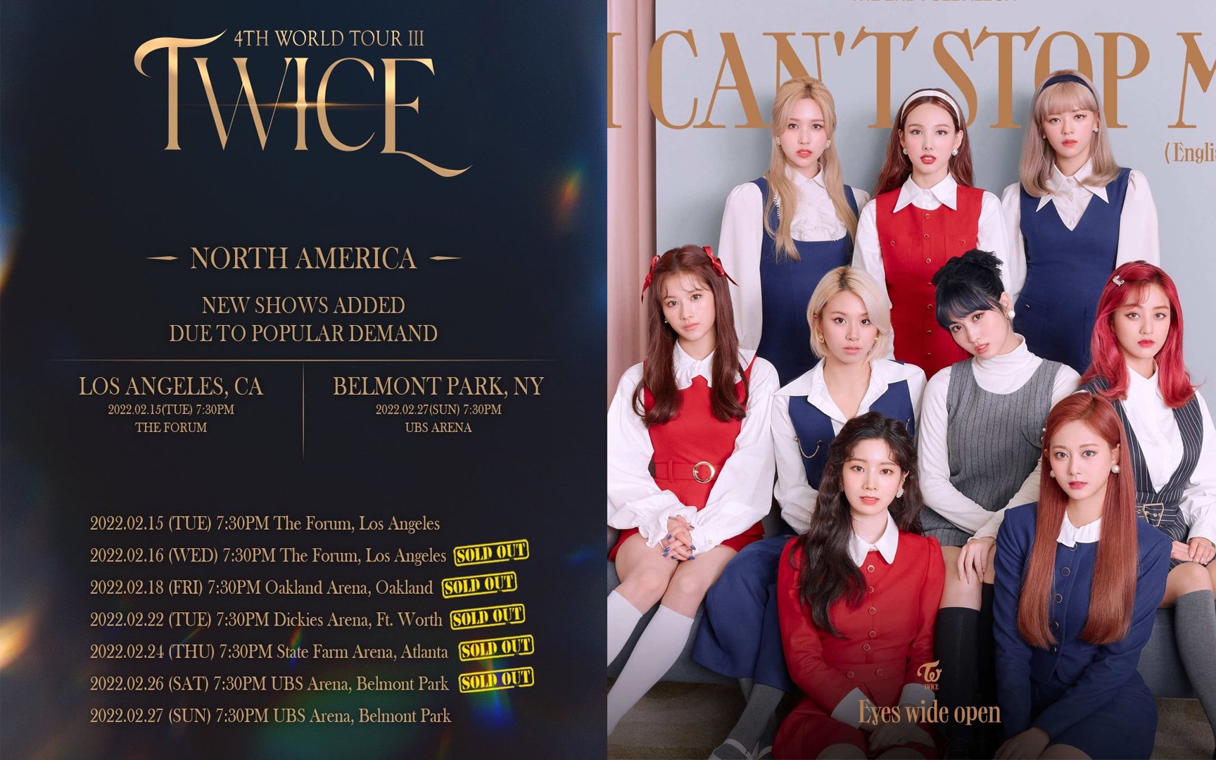 TWICE adds two more days to their 2022 North America tour due to