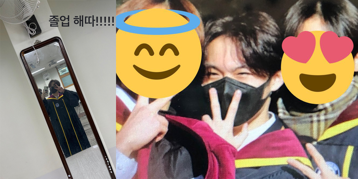 TREASURE's Doyoung celebrates his graduation from high school with his