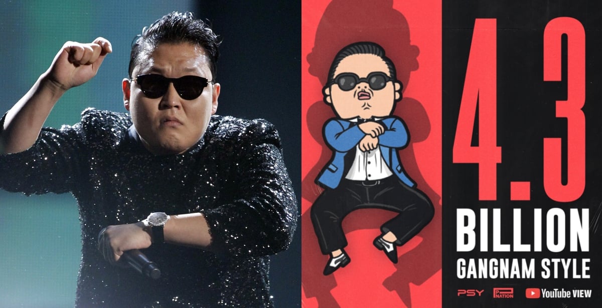 Psy's 'Gangnam Style' MV surpasses 4.3 billion views on YouTube ten
