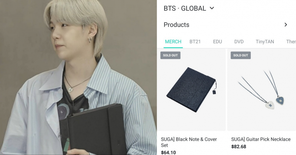 BTS SUGA's merch sells out before even officially going on sale?