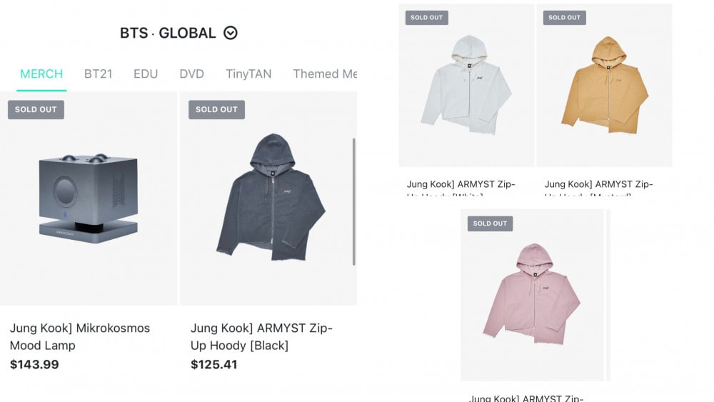 jungkook jacket merch