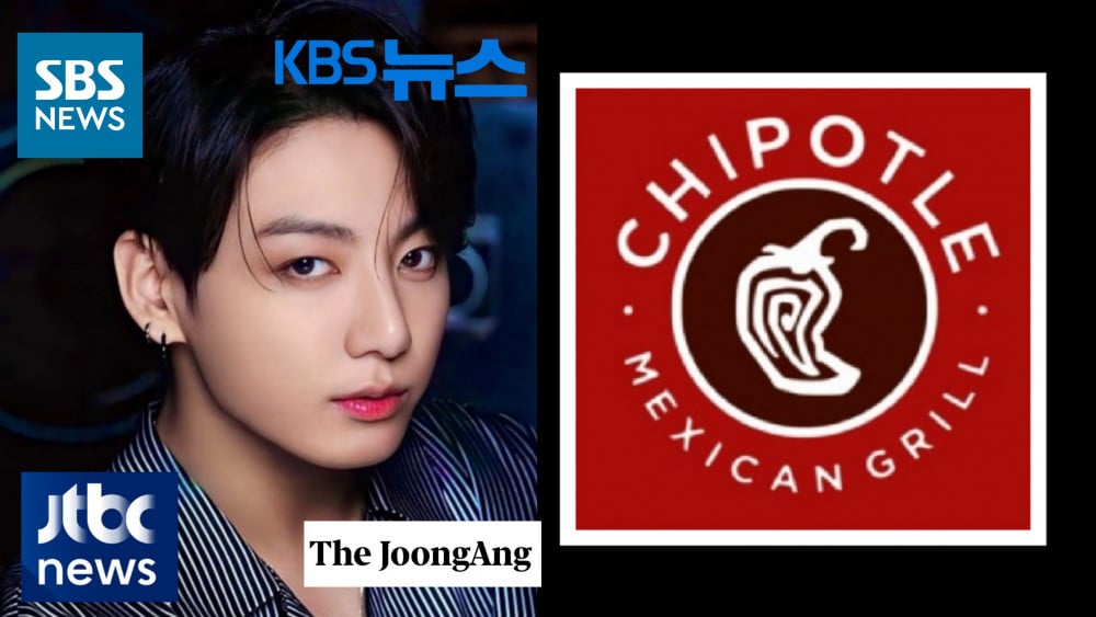 BTS Jungkook's influence which made Chipotle change their official account  name, is a hot topic on Korean News Channels