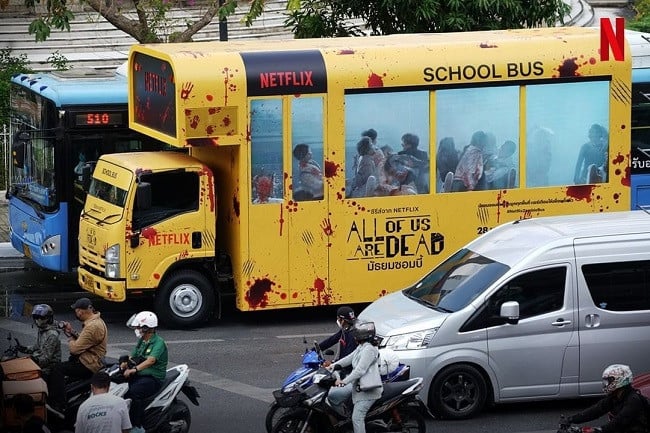 Netflix launch terrifying bus campaign for new horror series, 'All of Us  Are Dead