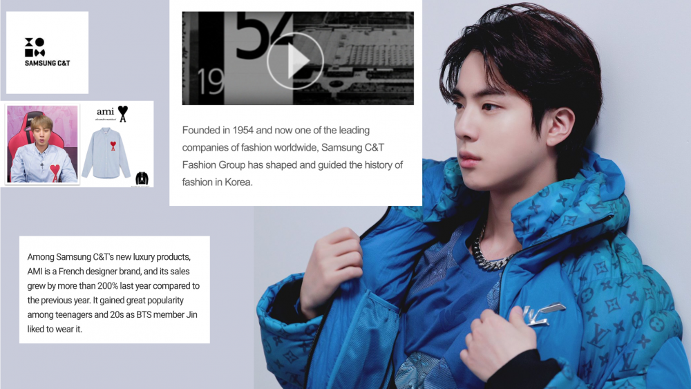 How BTS's Jin helped Samsung C&T Fashion group achieve a phenomenal 378%  increase in sales