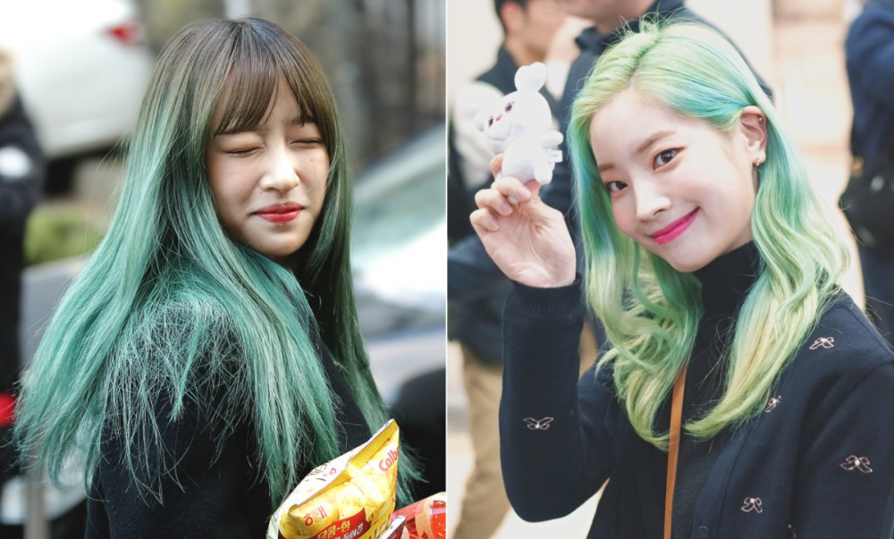 Kpop Female Idols and Their Stunning Mint Hair Look | allkpop