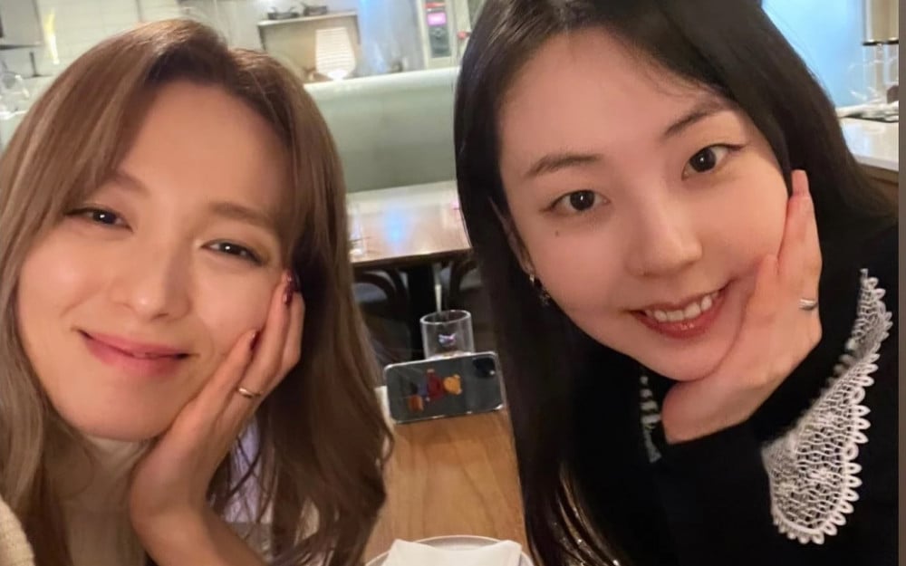 Former Wonder Girls members Sohee and Sunye meet up to catch up