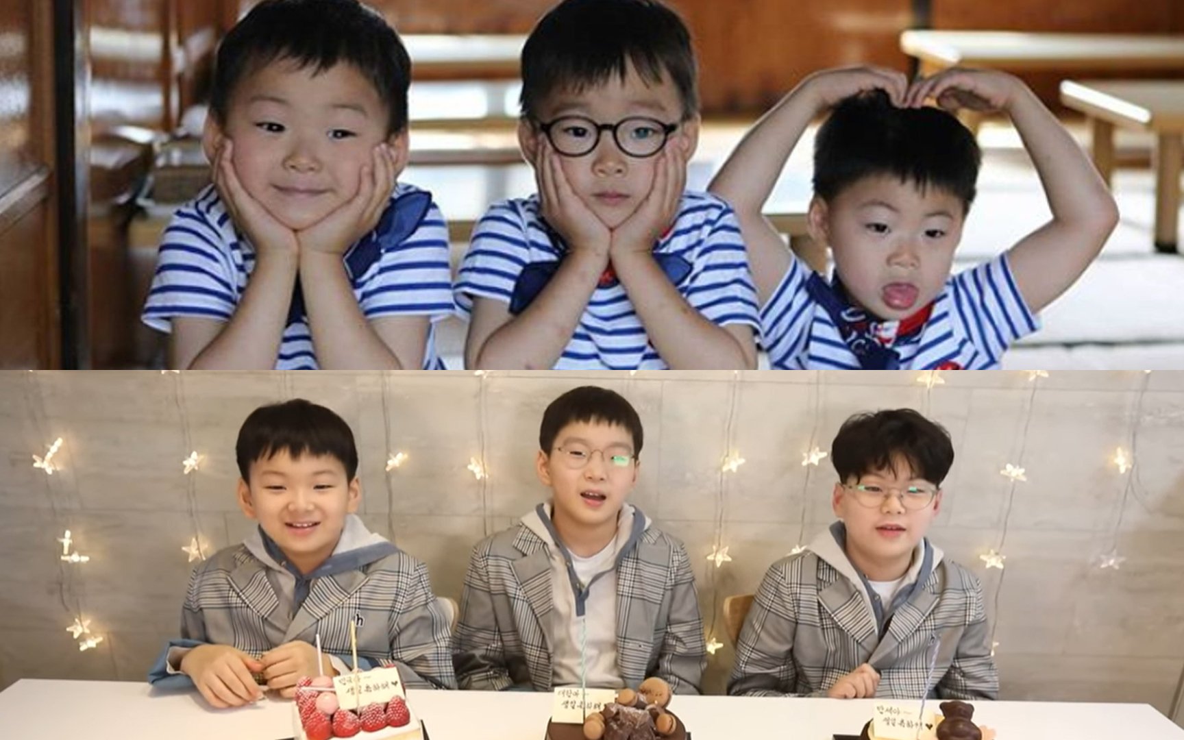 Triplets Dae Han, Min Gook, and Man Se from 'The Return of Superman