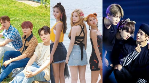 BTS, V, Jungkook, Jimin, Dreamcatcher, ENHYPEN, Jungwon, Sunoo, Ni-Ki, ITZY, Chaeryeong, Ryujin, Yuna, LOONA, YeoJin, Choerry, Olivia Hye, MONSTA X, Jooheon, I.M, Hyungwon, Oh My Girl, Binnie, Jiho, Arin, Seventeen, Vernon, Seungkwan, Dino, STAYC, Seeun, J, Yoon, The Boyz, TWICE, Dahyun, Chaeyoung, Tzuyu, TXT, Hueningkai, Taehyun, Beomgyu