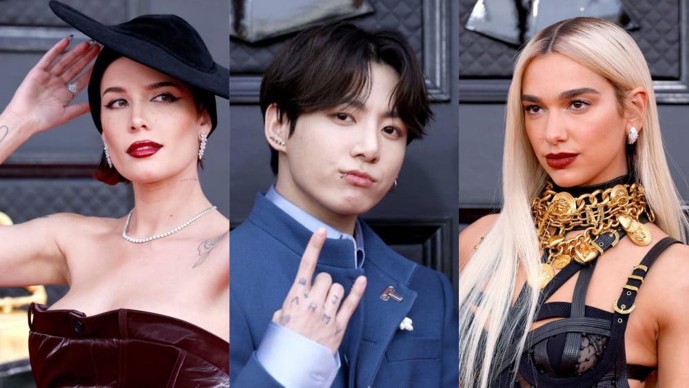 Чонгук из BTS попал в список «Самых стильных знаменитостей» вместе с Холзи и Дуа Липой на церемонии вручения премии «Грэмми» 2022 года по версии VOGUE