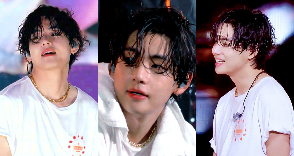 Fans go crazy over BTS V's wet hair look and call him the ambassador of male  ARMYs on Day 4 of 'PTD on Stage' Las Vegas concert | allkpop