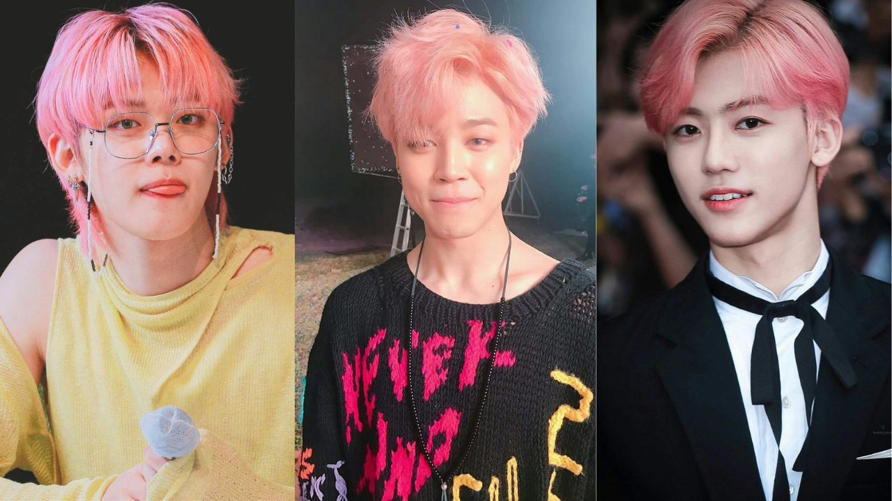 Male Idols Who Look Cute in Pink Hair | allkpop