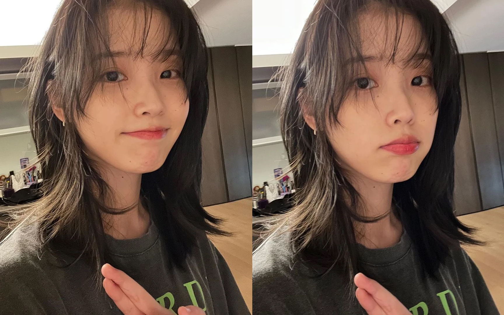 1. IU's stunning blonde hair selca on Instagram - wide 5