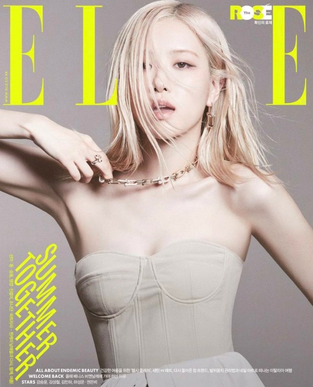 BLACKPINKs Rosé shines on the cover of ELLE Koreas June issue with her  new short hair  allkpop