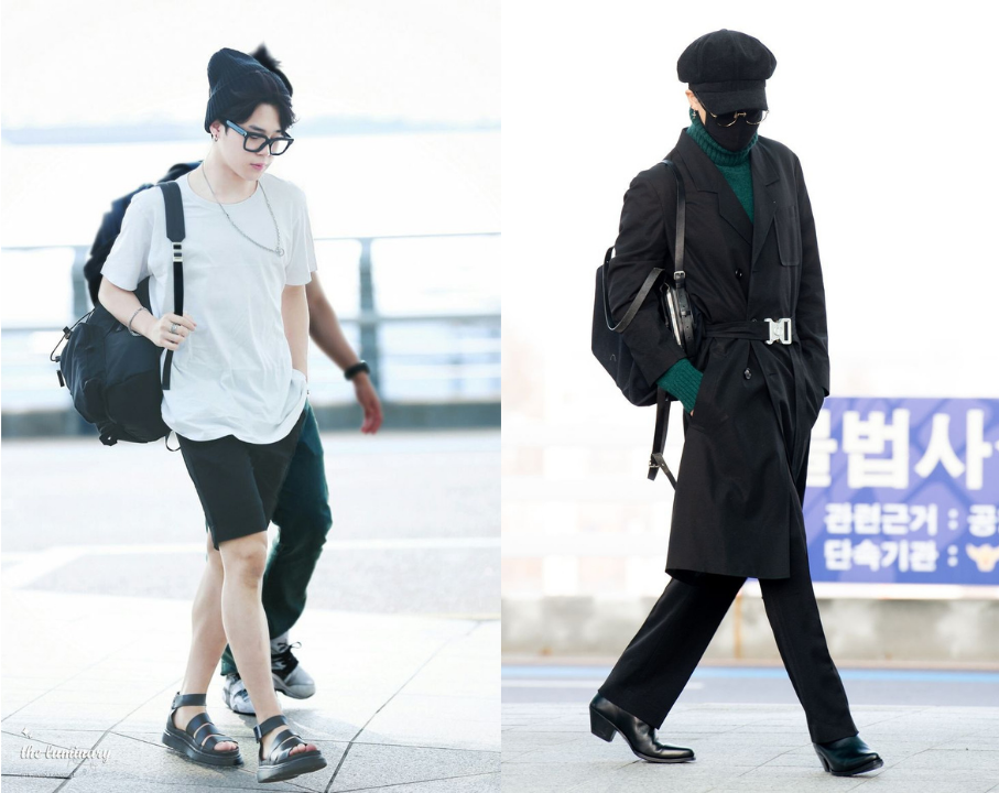 Jimin stuns with his chic airport fashion + 'HAVE A SAFE FLIGHT JIMIN'  trends Worldwide as fans bid him farewell as he departs for the US