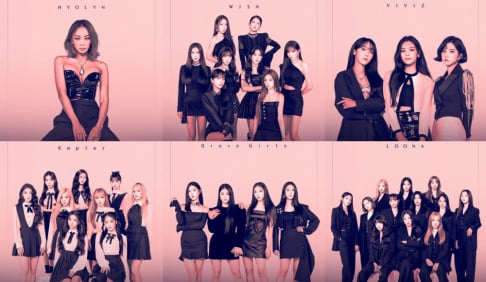 BB GIRLS (Brave Girls), Cosmic Girls, Kep1er, LOONA, SISTAR, Hyolyn, VIVIZ