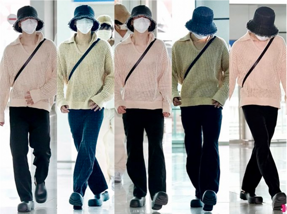 BTS at the airport going to US [JIMIN] 210918 - - - #btsfashion