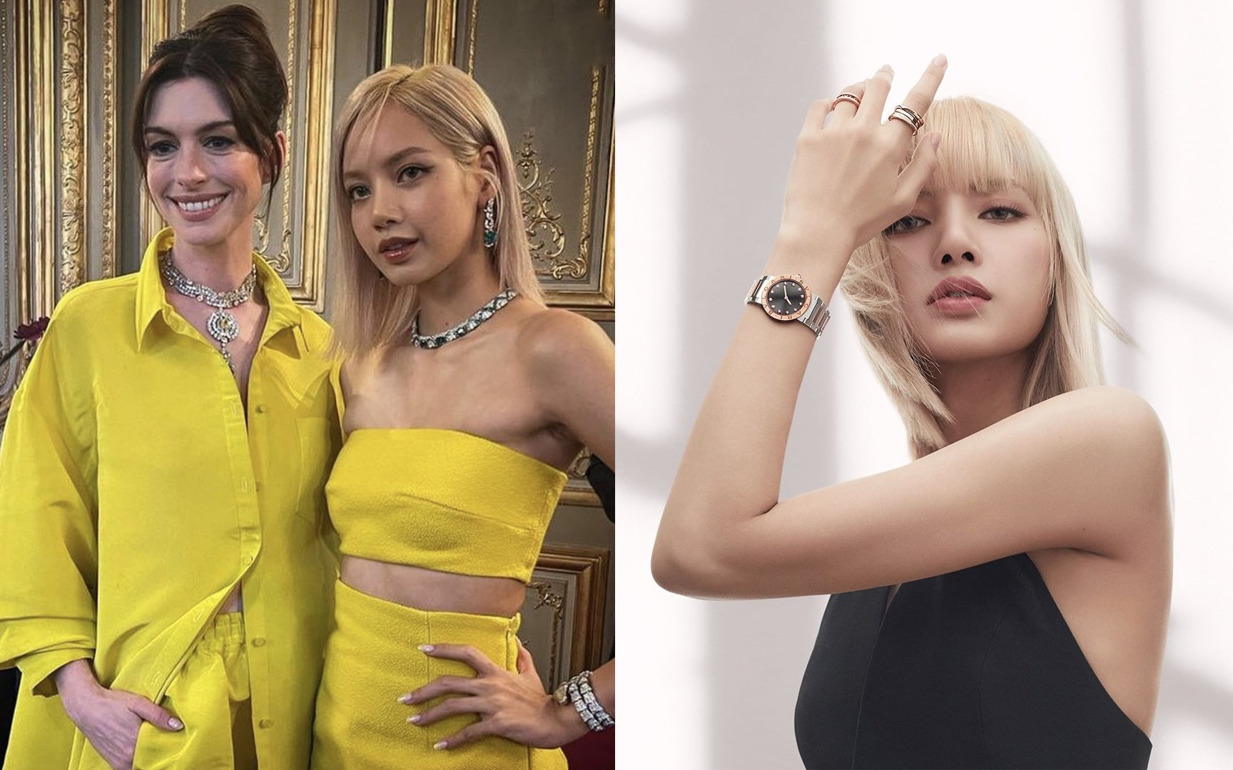 Lisa displays her stunning beauty at Bvlgari event in Paris with Anne