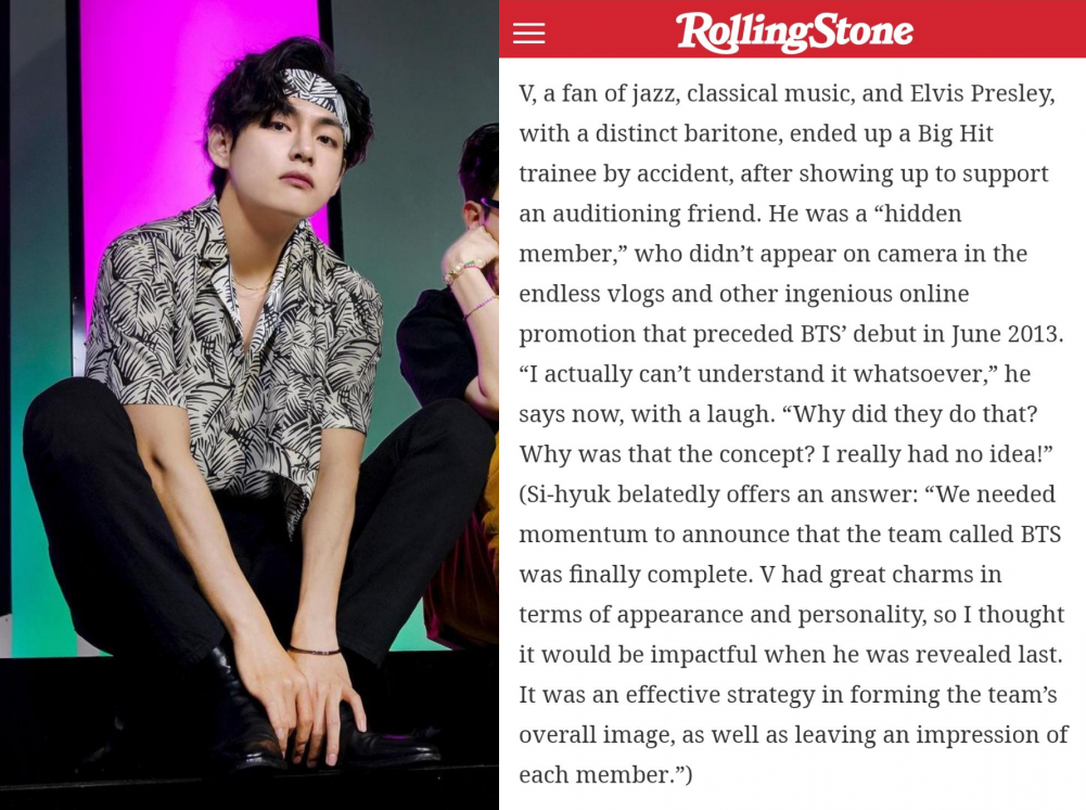 Kim Taehyung establishes himself as a Main Character in the