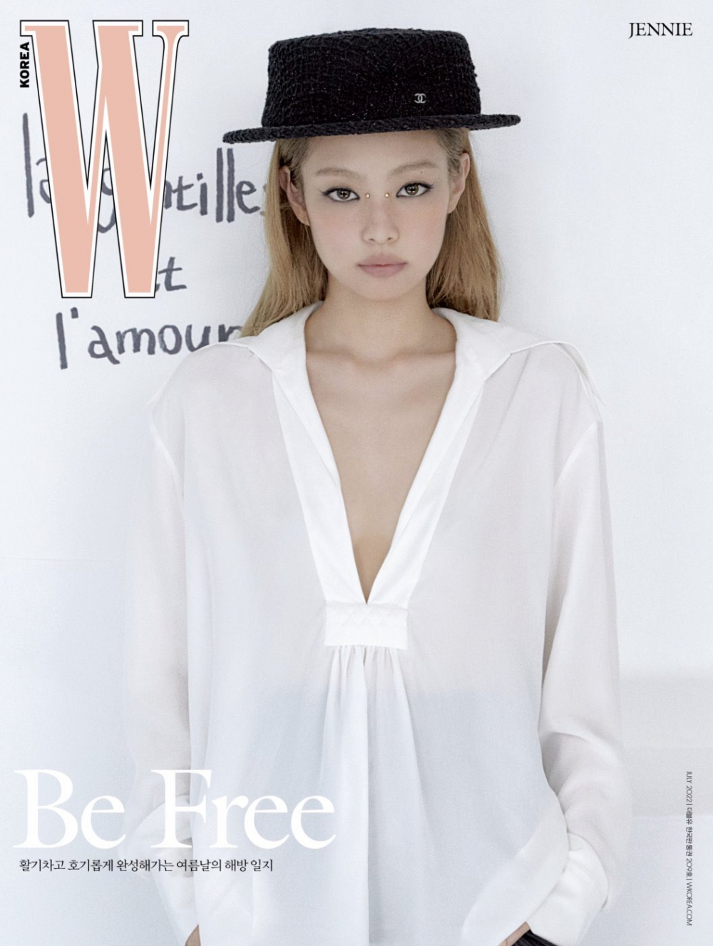 Корейские нетизены поражены уникальным стилем Дженни из BLACKPINK для обложки июльского номера W Korea