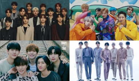 BTS, MONSTA X, NCT Dream, Seventeen, TXT, Kang Daniel