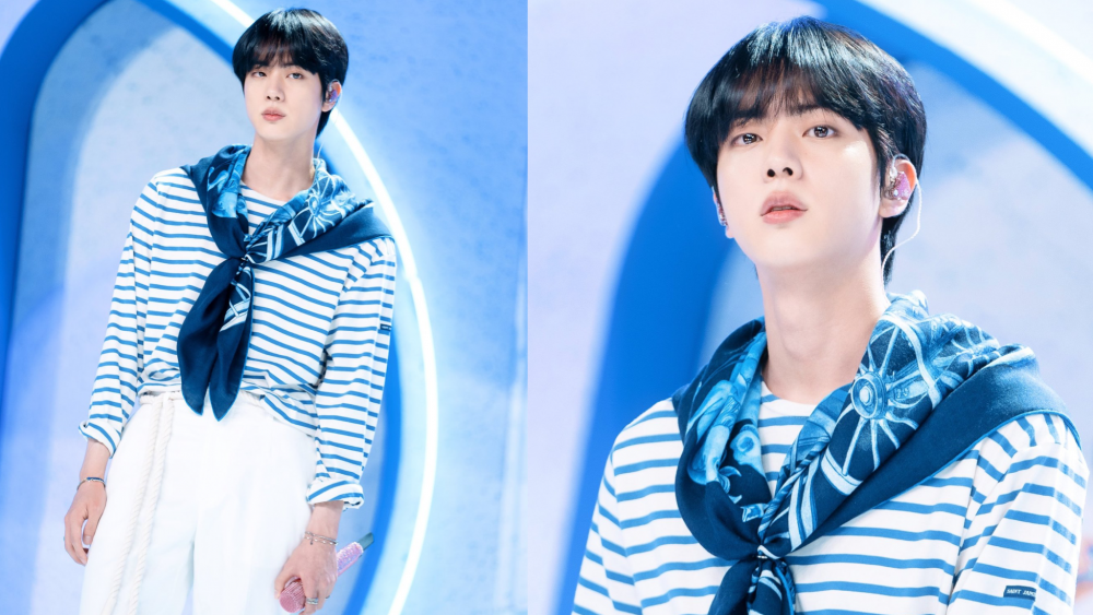 BTS Jin Wears Coolest Ever Blue Outfit and It Proves Why He Is