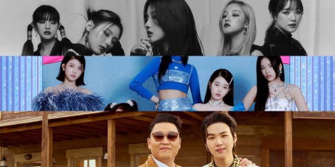 Big Bang, BTS, SUGA, (G)I-DLE, IVE, LE SSERAFIM, Melomance, Psy