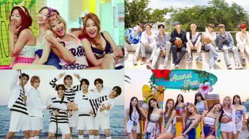 Apink, aespa, Orange Caramel, AOA, ATEEZ, Zico, BB GIRLS (Brave Girls), BTS, Jin, J-Hope, SUGA, ENHYPEN, EXO, fromis_9, f(x), GFriend (Girlfriend), (G)I-DLE, Hyoyeon, IOI, ITZY, IVE, KARD, Kim Chung Ha, Lovelyz, MAMAMOO, Oh My Girl, PRISTIN, Psy, Red Velvet, Joy, Seventeen, SISTAR, TWICE, TXT, Wonder Girls, HyunA