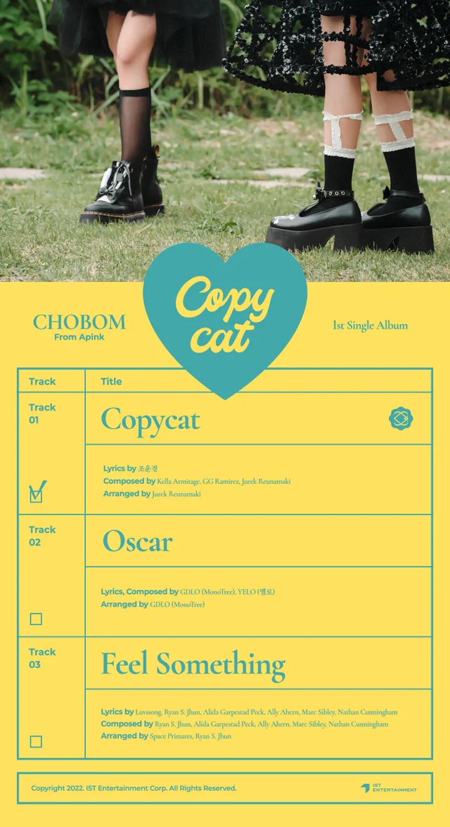 [Дебют] ChoBom (Чорон и Боми из APink) сингл-альбом "Copycat": музыкальный клип "Feel something" (лайв-версия)