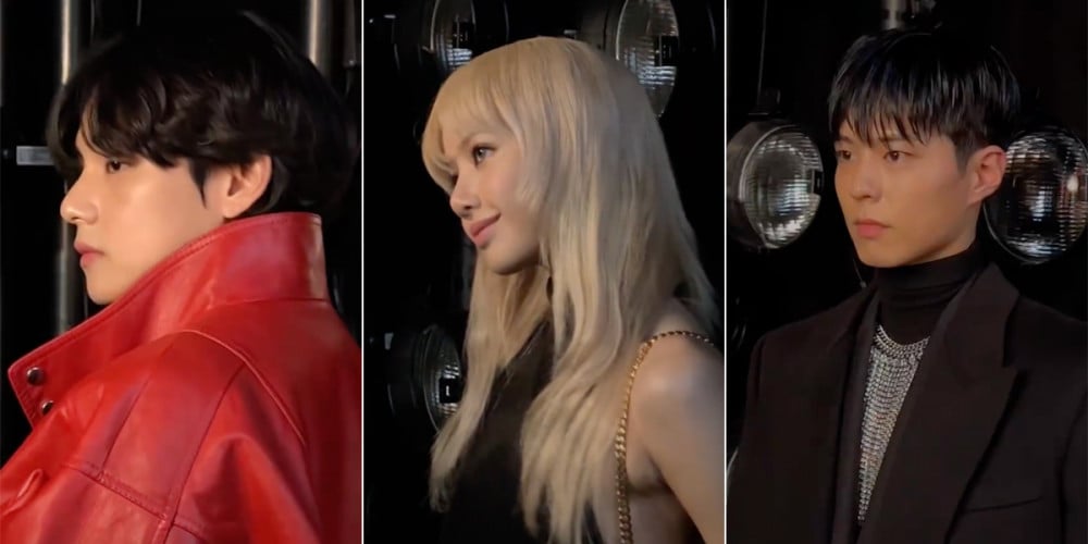 BTS's V, BLACKPINK's Lisa, & Park Bo Gum are showstoppers at the 'Celine'  show for Men's Paris Fashion Week